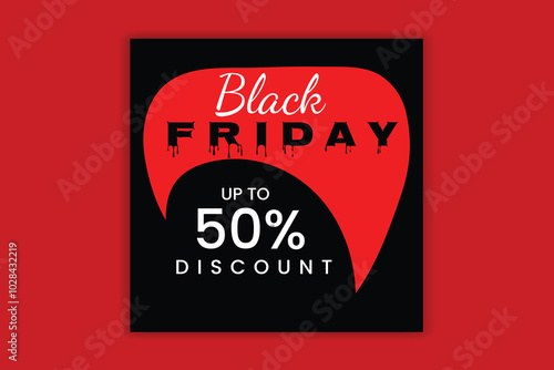 black friday sale banner social media template