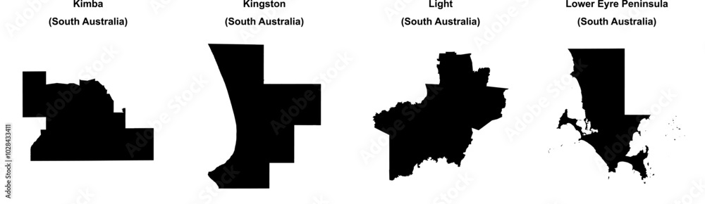Kimba, Kingston, Light, Lower Eyre Peninsula outline maps Kimba, Kingston, Light, Lower Eyre Peninsula outline maps