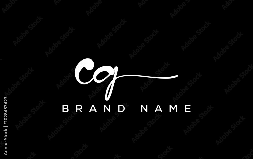 CG letter beauty handwriting vector logo. CG letter beauty handwriting vector logo.