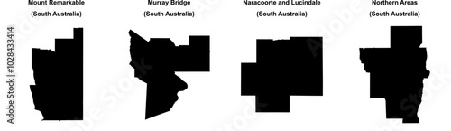 Mount Remarkable, Murray Bridge, Naracoorte and Lucindale, Northern Areas outline maps photo