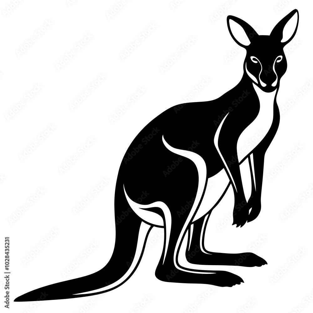 Kangaroo silhouette vector illustration vector illustration Kangaroo silhouette vector illustration vector illustration