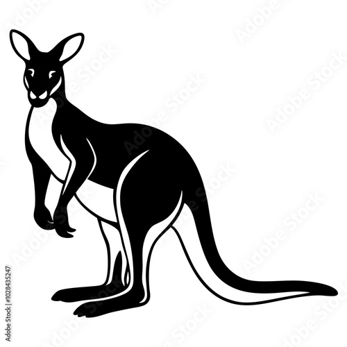 Kangaroo silhouette vector illustration vector illustration