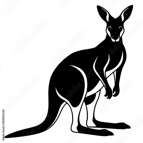 Kangaroo silhouette vector illustration vector illustration