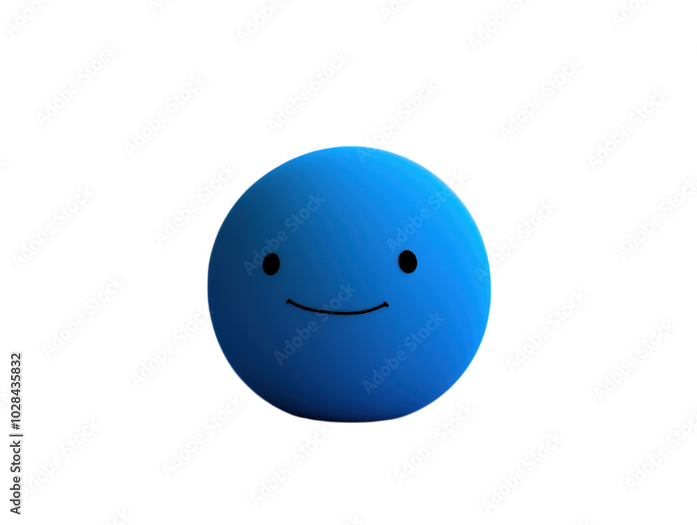Blue ball with a sad face on a blue background PNG transparent. Blue ball with a sad face on a blue background PNG transparent.