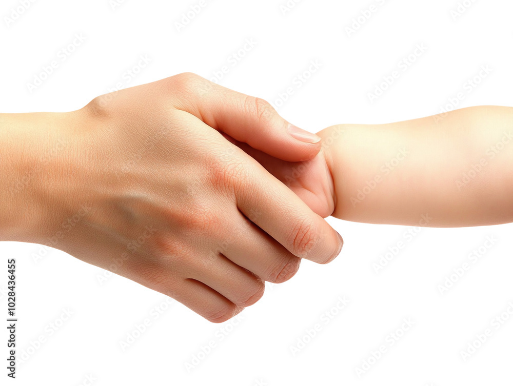 Parent and child hands in caring gesture on white background PNG transparent. Parent and child hands in caring gesture on white background PNG transparent.
