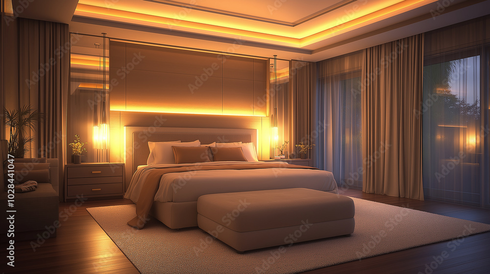 Light Gold Bedroom with Matching Accents Light Gold Bedroom with Matching Accents