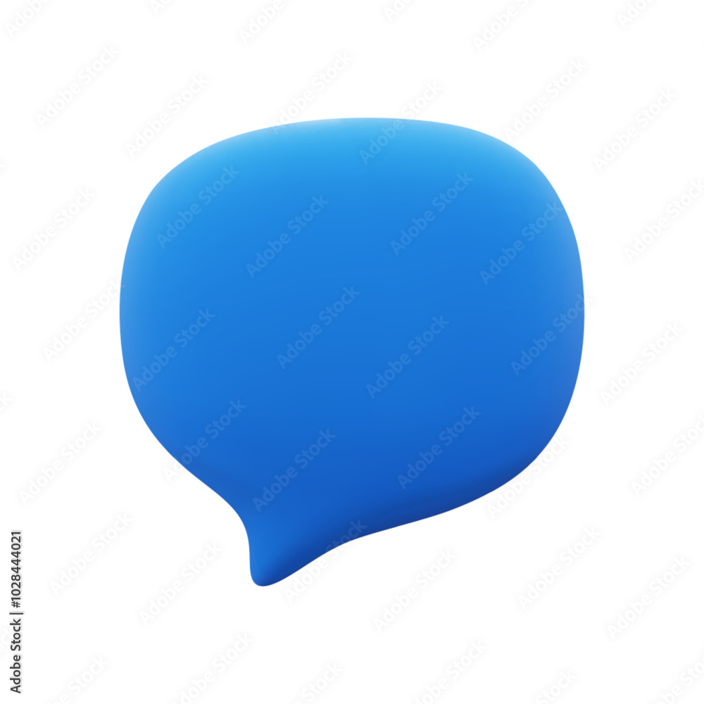 Vector cartoon minimal 3d blue speech bubble icon. Realistic render of chat messaging, customer review, text bubble, comment in social media, dialogue talking balloon or thought cloud concept. Vector cartoon minimal 3d blue speech bubble icon. Realistic render of chat messaging, customer review, text bubble, comment in social media, dialogue talking balloon or thought cloud concept.