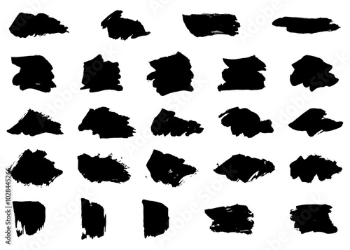 筆書きのフレームセット、シルエット、ストローク