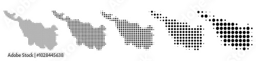 Bremen Map halftone in different sizes
