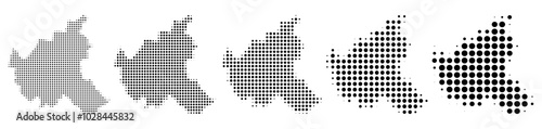 Hamburg Map halftone in different sizes