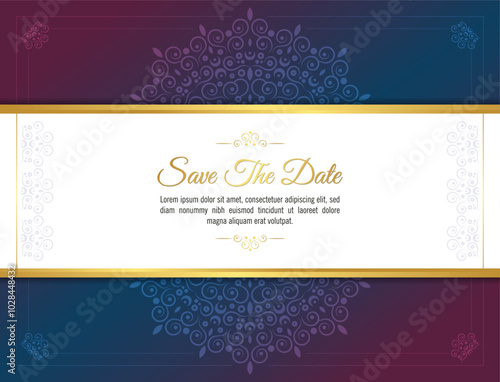 luxury invitation background style ornamental pattern