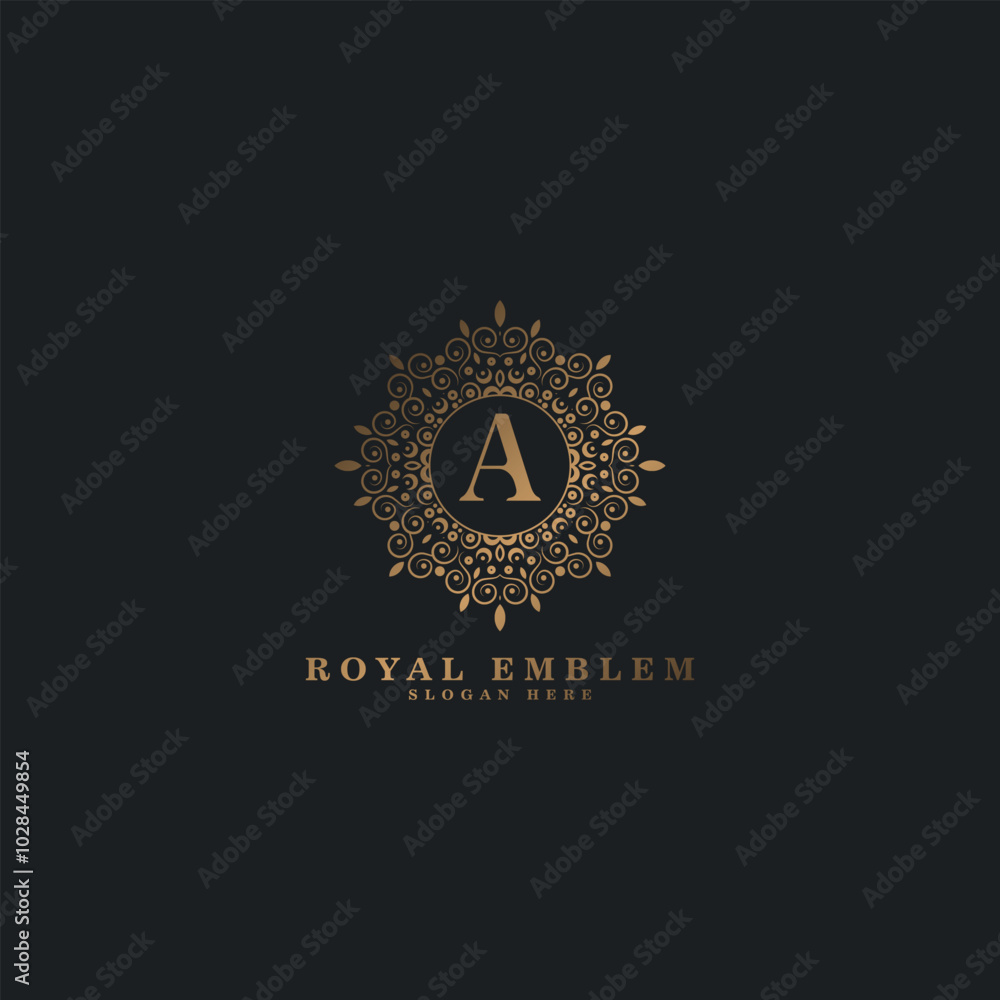 Fototapeta premium Luxury Decorative letter A logo