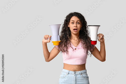 Surprised African-American ...