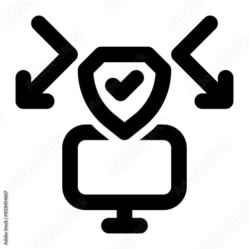 intrusion prevention system, ips, block, protection system, computer security, cyber security outline icon