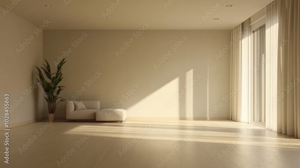 Empty modern living room with neutral colors and minimal furniture, home, interior, background, empty, room, living, modern Empty modern living room with neutral colors and minimal furniture, home, interior, background, empty, room, living, modern