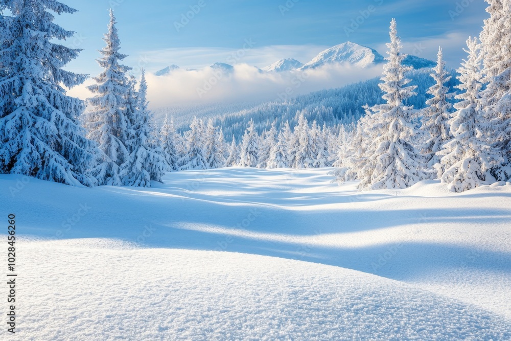 Winter season background with white snow Winter season background with white snow