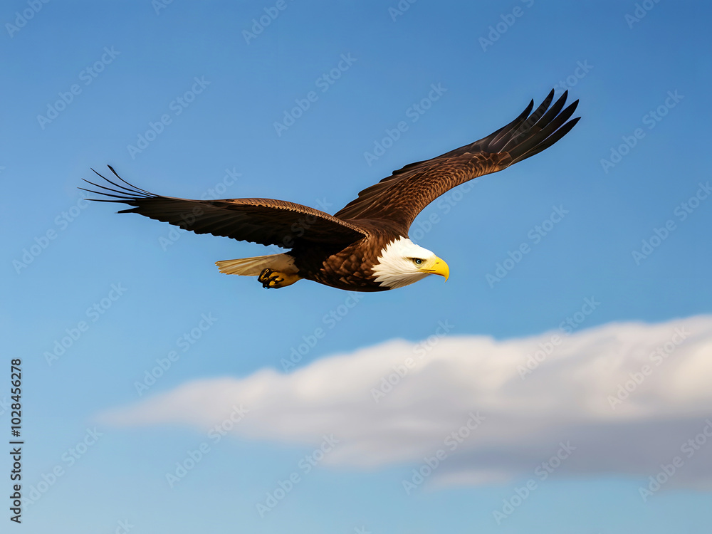 Majestic Eagle Soaring in the Sky Majestic Eagle Soaring in the Sky