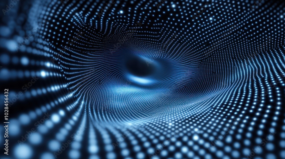 Futuristic blue abstract grid background with dots and squares Futuristic blue abstract grid background with dots and squares