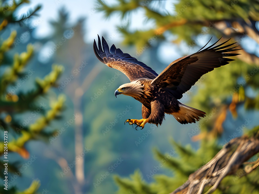 Obraz premium Majestic Eagle Soaring in the Sky