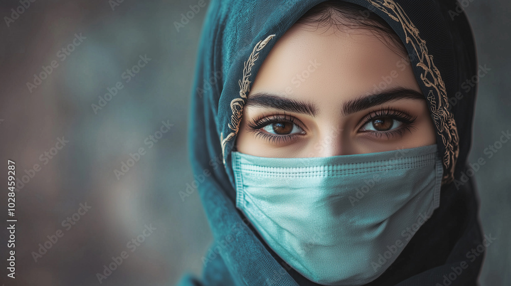 Arabian Woman Radiating Confidence Post Vaccination Arabian Woman Radiating Confidence Post Vaccination