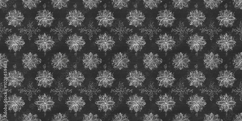 Chalk pattern with a soft, hand-drawn design. seamless background pattern Chalk pattern with a soft, hand-drawn design. seamless background pattern