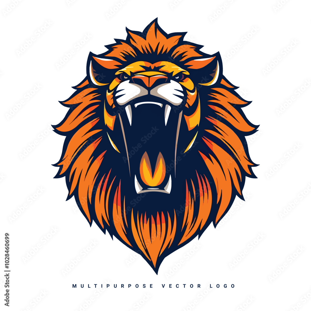 Obraz premium vector logo with lion