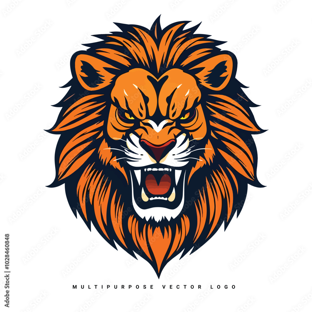 Obraz premium vector logo with lion