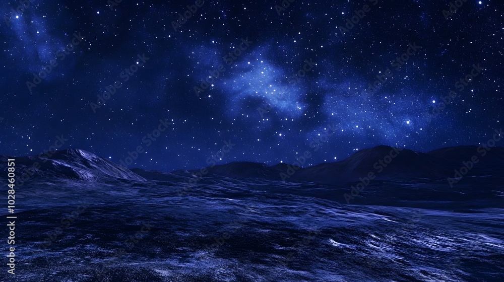 43. A wide-open space under a starry night sky, with no light pollution 43. A wide-open space under a starry night sky, with no light pollution