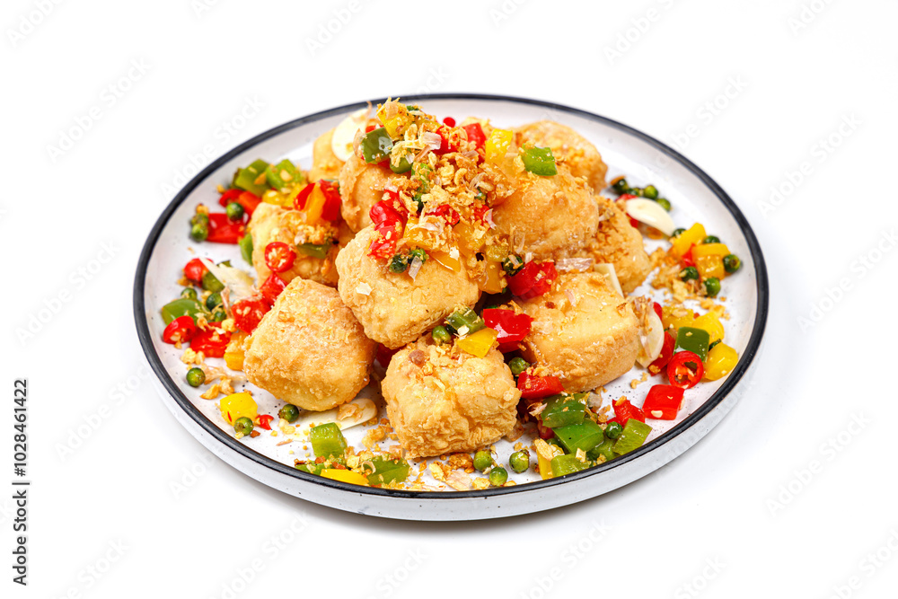 Deep Fried Tofu with Chili Salt Deep Fried Tofu with Chili Salt