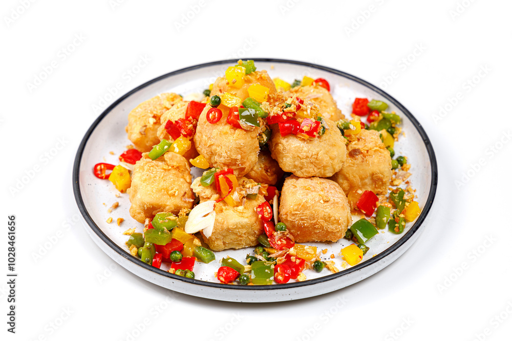 Deep Fried Tofu with Chili Salt Deep Fried Tofu with Chili Salt