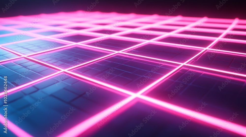 A vibrant grid of glowing neon lines, creating a futuristic digital landscape. A vibrant grid of glowing neon lines, creating a futuristic digital landscape.