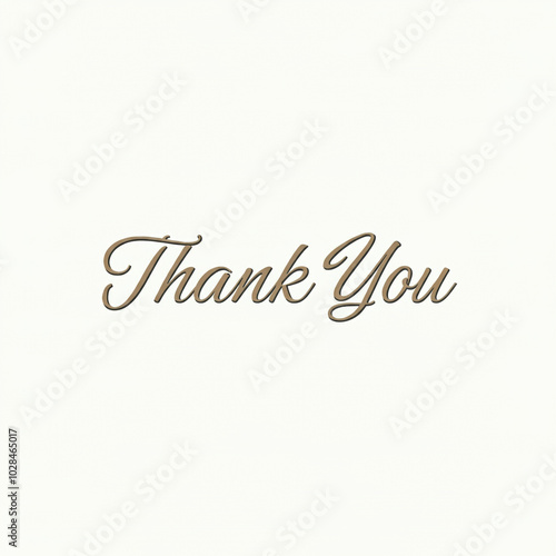 Minimalist "Thank You" on a...