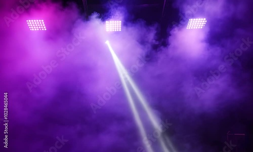 Purple and Red Lights in a Smoke Filled Room