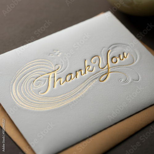 Elegant "Thank You" card wi...