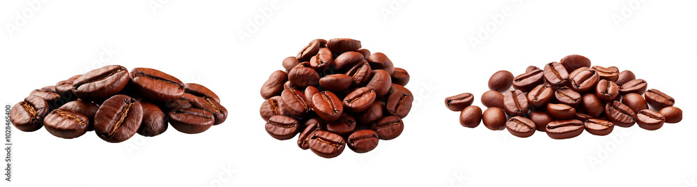 coffee beans white background front view coffee beans white background front view
