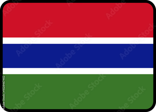 The Gambia Flag Rounded Rectangle Icon Free Download The Gambia Flag Rounded Rectangle Icon - GFXLoad