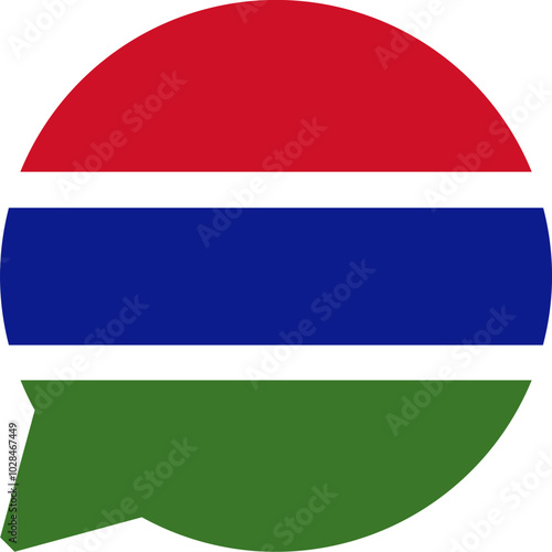 Free Download Chat Icon on The Gambia Flag - GFXLoad