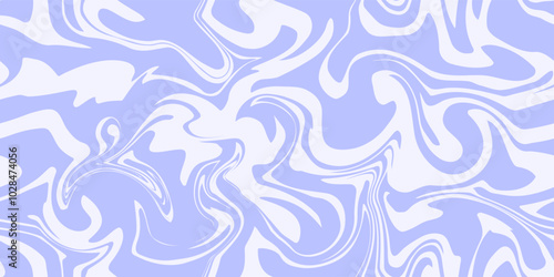 Blue marble acrylic seamless pattern, water texture, watercolor marble background. 1970s trippy seamless pattern.