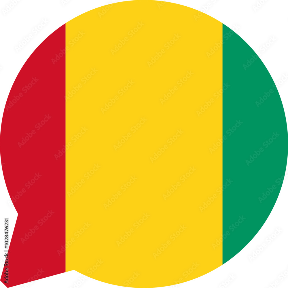 Fototapeta premium Chat Icon on Guinea Flag