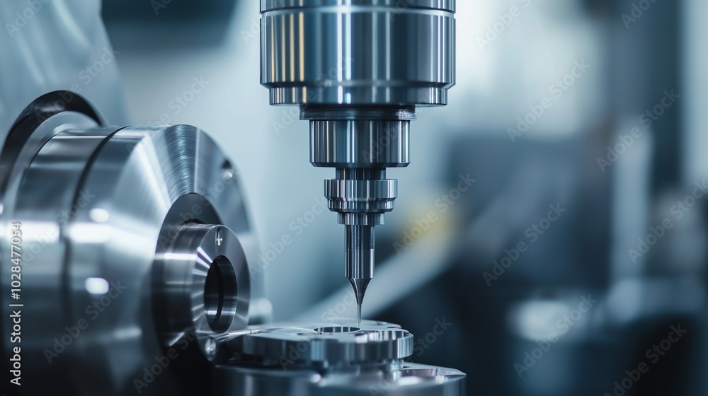 close-up of a machine part being inspected for quality control close-up of a machine part being inspected for quality control