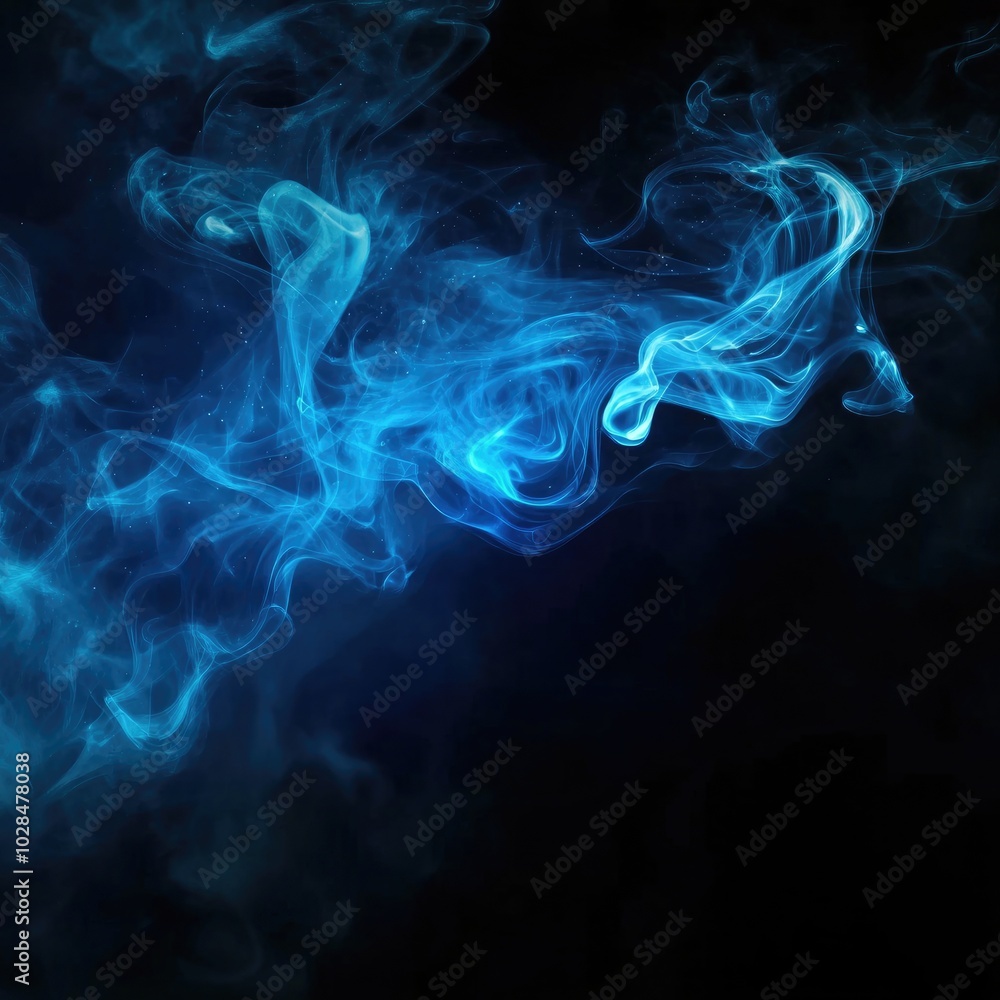 Blue Smoke Art, Swirling Blue Smoke, Abstract Smoke Patterns, Dark Background Design, Fantasy Art Blue Smoke Art, Swirling Blue Smoke, Abstract Smoke Patterns, Dark Background Design, Fantasy Art