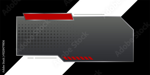 Futuristic element vector illustration. Colorful lower third video overlay.