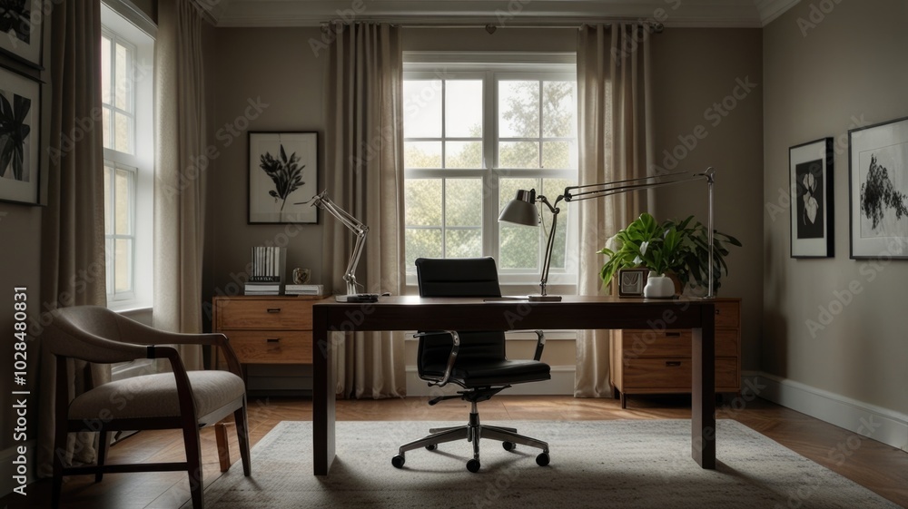 Contemporary home office interior Contemporary home office interior