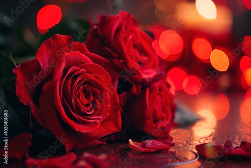 red roses on a black background