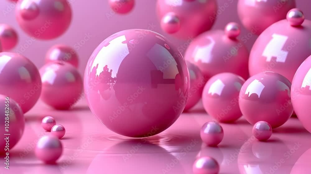 Pink bubbles on a pink background symbolize environmental protection and celebration. Pink bubbles on a pink background symbolize environmental protection and celebration.