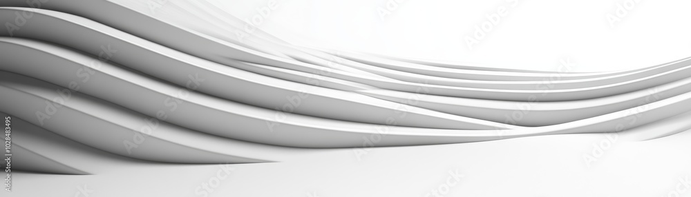 Abstract minimalist design,flowing white lines on a pure white background Abstract minimalist design,flowing white lines on a pure white background