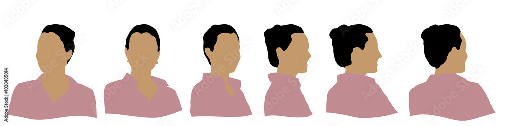 Conceptual human head isolated on white background as abstract avatar as a set or collection banner for social design concept. Human closeup anonymous faces head shot for human character illustration Conceptual human head isolated on white background as abstract avatar as a set or collection banner for social design concept. Human closeup anonymous faces head shot for human character illustration