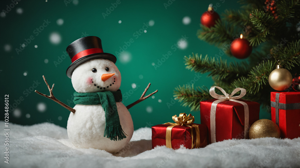christmas tree with snowman christmas tree with snowman