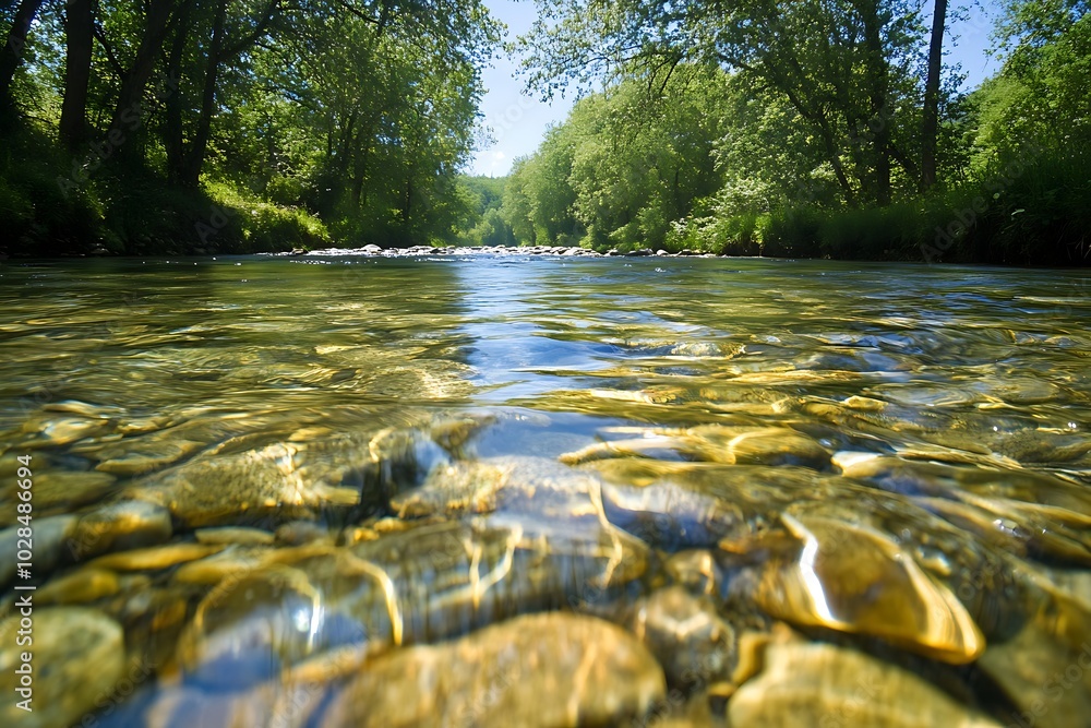 The clear waters of the River The clear waters of the River