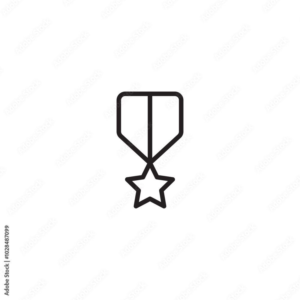 Medal icon. A symbol of honor and recognition. A reward for exceptional performance or bravery. Editable icon. Medal icon. A symbol of honor and recognition. A reward for exceptional performance or bravery. Editable icon.